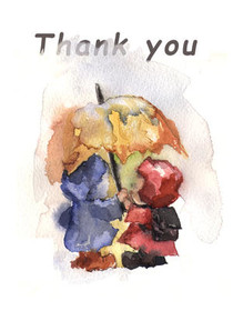 Watercolor Autumn Thank You