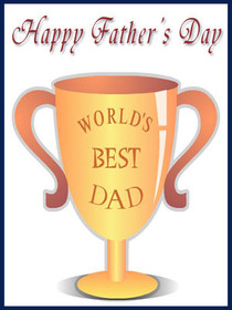 World's Best Dad Trophy Father's Day Card