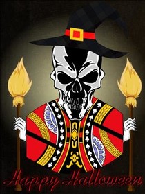 Skeleton Witch Halloween Greeting