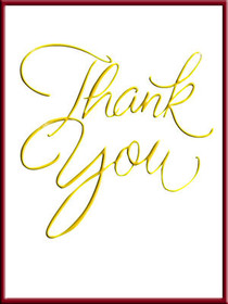 Gold Thank You Card