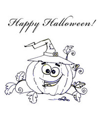 Happy Halloween Pumpkin Greeting Card