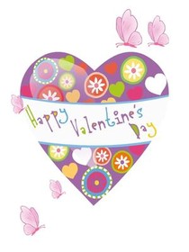 Happy Valentine's Day Floral Heart Card