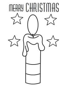 Merry Christmas Candle Card