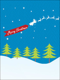 Santa's Sleigh Christmas Card