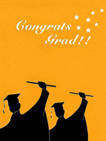 Congrats Grad Silhouette Card