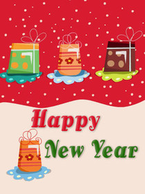 Happy New Year Greeting Card