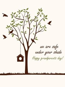 Tree with Birdhouse Graduation Card