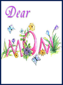 Dear Mom Floral Greeting Card