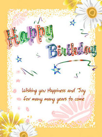 Cheerful Happy Birthday Wishes Card