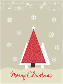 Classic Red Tree Christmas Card