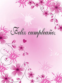 Feliz Cumpleaños Pink Floral Birthday