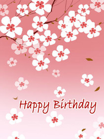 Floral Happy Birthday Card