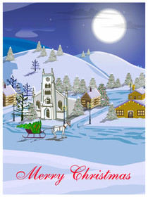 Winter Village Christmas Card