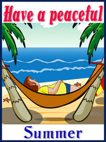Peaceful Summer Hammock Beach Card