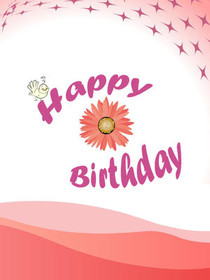 Happy Birthday Flower Card
