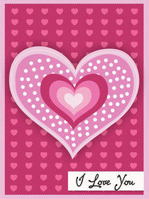 Layered Hearts I Love You Card