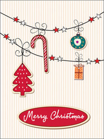 Classic Christmas Ornaments Greeting Card