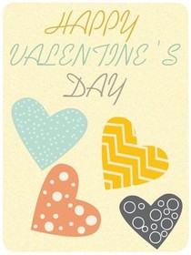 Happy Valentine's Day Hearts Card