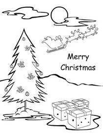 Classic Christmas Line Art Greeting Card