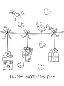 Happy Mother's Day Line Art Card