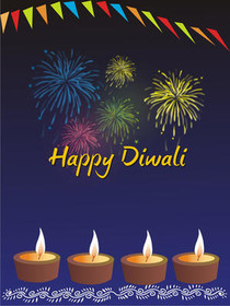 Happy Diwali Fireworks Greeting Card