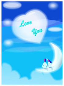Love You Heart in Sky