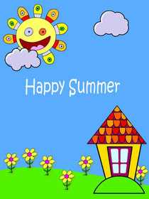 Happy Summer Greeting Card
