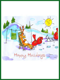 Happy Holidays Winter Scene