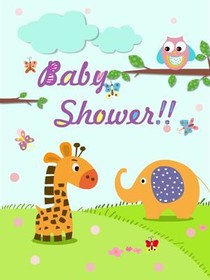 Cute Baby Shower Animals Card