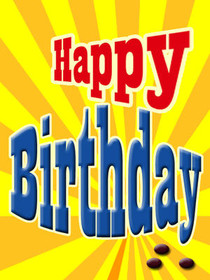 Happy Birthday Burst Greeting Card