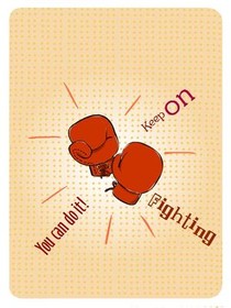 Boxing Gloves Motivation Card