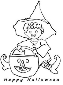 Witch with Halloween Pumpkin