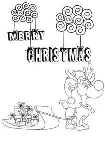 Merry Christmas Coloring Card