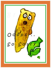 Ooops Sorry Greeting Card