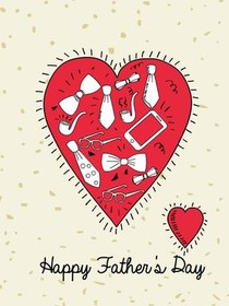 Happy Father's Day Tools Heart Card