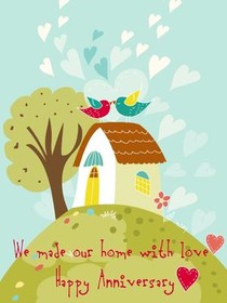 Home Sweet Home Anniversary Card