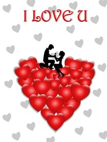 I Love You Romantic Heart Card
