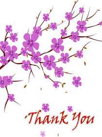 Purple Orchid Thank You Card