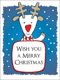 Cheerful Reindeer Christmas Greeting Card