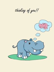 Thinking of You Hippo