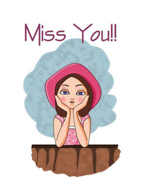 Miss You Greeting Card