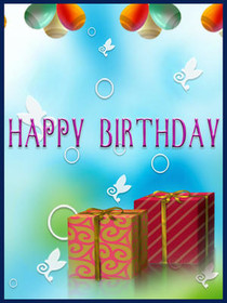 Colorful Birthday Wishes with Gifts