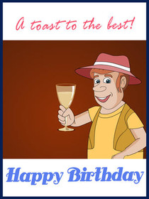 Birthday Toast Celebration Card