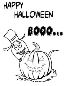 Happy Halloween Boo Greeting Card
