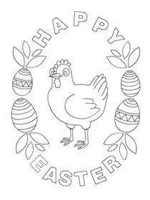 Happy Easter Coloring Card
