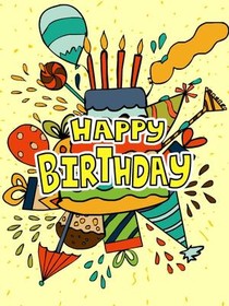 Festive Birthday Celebration Card