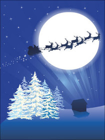 Santa's Sleigh Christmas Night