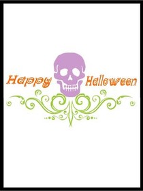Happy Halloween Skull Greeting Card