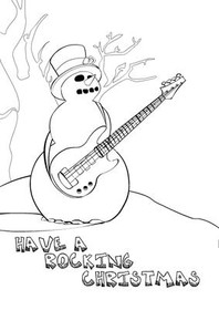 Skeleton Guitarist Holiday Card