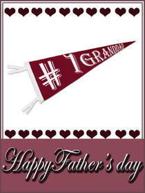 #1 Grandpa Father's Day Pennant